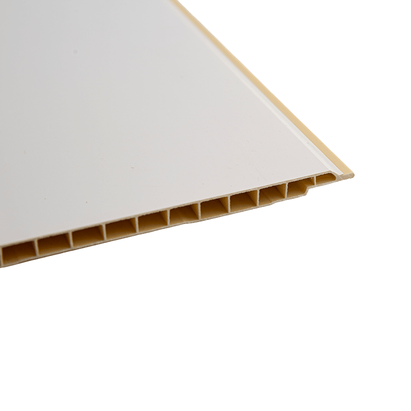 Painéis de revestimento de parede de PVC de 400 * 9 mm, revestimento de efeito de madeira de PVC - V Sewing