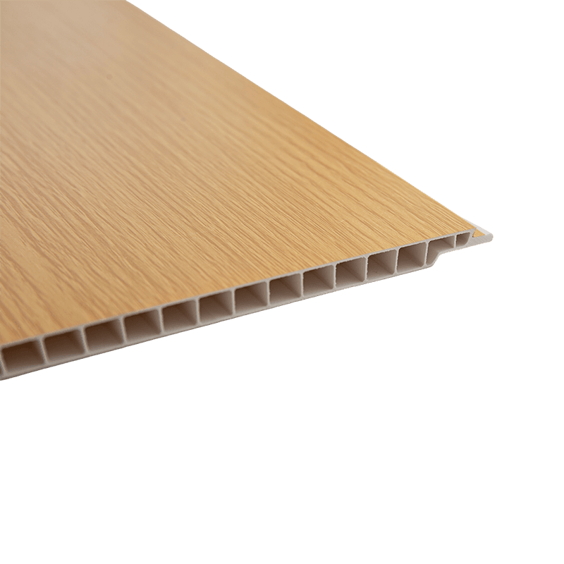 Painéis de revestimento de parede de PVC de 400 * 9 mm, revestimento de efeito de madeira de PVC - V Sewing