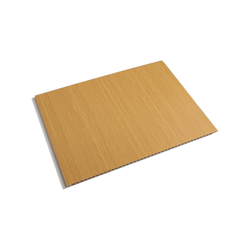 Painéis de revestimento de parede de PVC de 400 * 9 mm, revestimento de efeito de madeira de PVC - V Sewing
