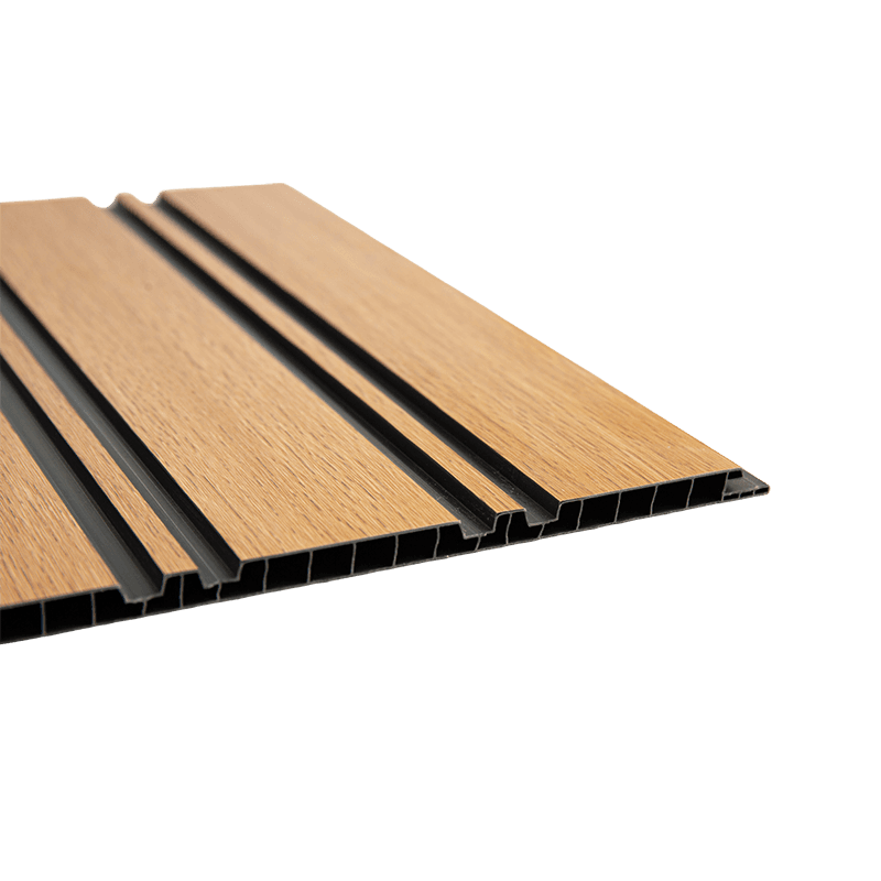 Folha de painel de PVC de 300 * 8,5 mm para teto - lacunas pretas