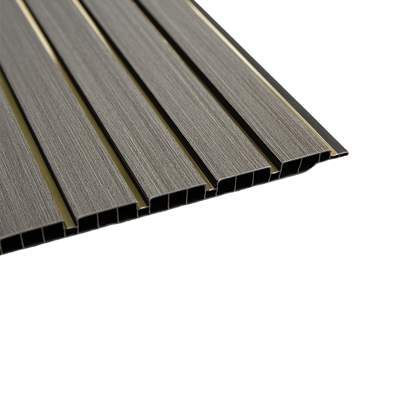 Folha de painel de PVC de 300 * 10 mm para teto - lacunas pretas Folha de painel de PVC de 300 * 10 mm para teto - lacunas pretas