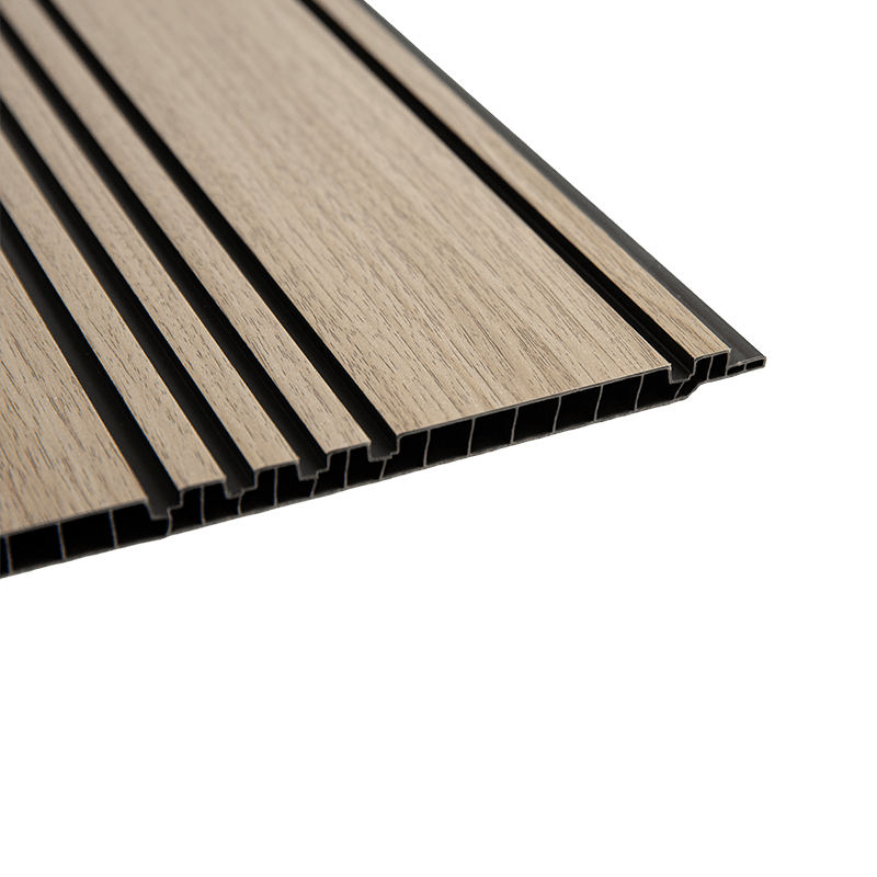 Folha de painel de PVC de 300 * 9,5 mm para teto - lacunas pretas