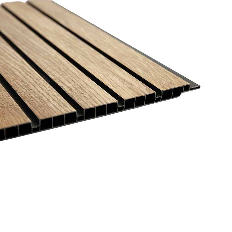 Folha de painel de PVC de 300 * 10 mm para teto - lacunas pretas Folha de painel de PVC de 300 * 10 mm para teto - lacunas pretas
