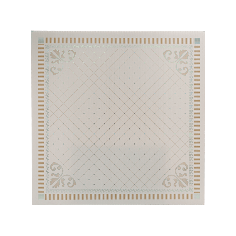 Painel de teto quadrado de PVC de 603*603 mm, folha de teto falso de PVC