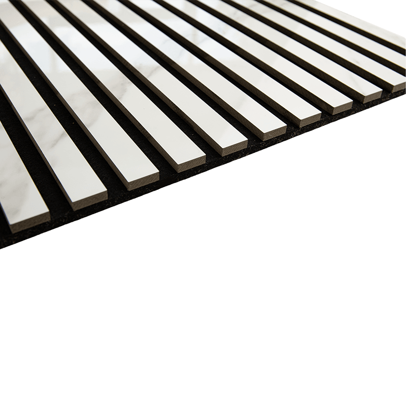 Painel de absorção sonora de grade de barra reta - Padrão de mármore