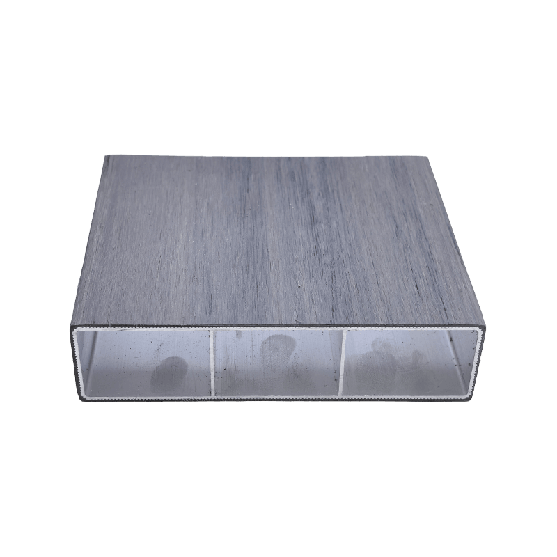 Tubo quadrado de plástico de alumínio para exterior de três portas de 120*30 mm
