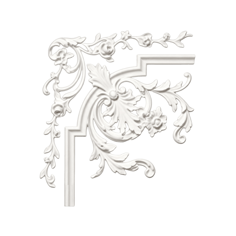 Decorações de canto de PU de 38,3*38,3*3,6 cm
