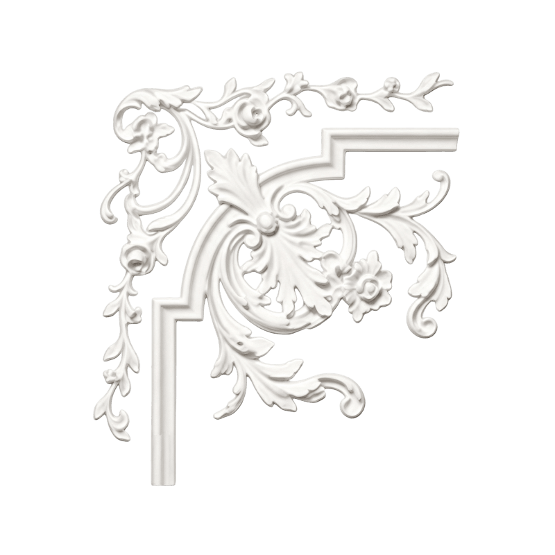 Decorações de canto de PU de 38,3*38,3*3,6 cm
